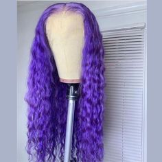 Human Hair Lace Front Wigs Hair Purple Color, Deep Wave Lace Front Wig, Hair Colorful, Wave Lace Front Wig, Purple Wig, Human Hair Color, Deep Wave Hairstyles, Curly Lace Front Wigs, Hair Shop