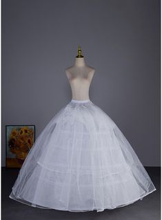 JJ's House Petticoats Polyester Women Wedding 177.17inch(Approx.450cm) Steel Floor-Length 6 Ball Gown Slip 7 Tiers Hook & Eye Waist Petticoats. #JJ's House #Petticoats #Polyester #Women #Wedding #Steel #FloorLength #6 #BallGownSlip #7Tiers #Hook&EyeWaist #Petticoats Crinoline Ball Gown For Weddings, White Crinoline Wedding Dress, Wedding Petticoat With Attached Cancan, Wedding Ball Gown In Crinoline, Fitted Crinoline Wedding Dress, Elegant Wedding Ball Gown Petticoat, Elegant Full-skirt Petticoat For Debutante Ball, Wedding Petticoat With Gathered Tiered Skirt, Wedding Petticoat With Lined, Flowy Skirt