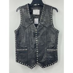 Free People 100% Leather Studded Vest Size Xs Bust 18 Inches Across Back Center Length 22 Inches Lined Snap Button Closure Line Through Tag To Prevent Store Returns. Fleece Moto Jacket, Free People Leather Jacket, Free People Jean Jacket, Fur Hoodie Jacket, Fringe Coats, Olive Jeans, Button Vest, Fitted Denim Jacket, Plaid Poncho