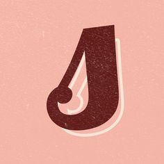 the letter j is shown on a pink background