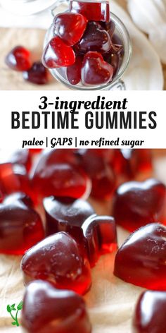 the ingredients to make homemade bedtime gummies