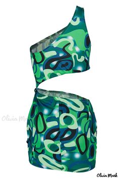 Olivia Mark - Ladies Crimson Printed Patchwork Dress with Elegant Oblique Collar Pencil Skirt Dress, Green Floral Print, Printed Pencil Skirt, Mini Short, Patchwork Dress, Collar Designs, Skirt Dress, Club Dresses, Olivia Mark