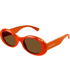 From Gucci&#x2C; these Women's Gucci Symbol 52mm Oval Sunglasses feature:Acetate frameOval shapeSolid lensNot Rx ableNon-polarizedApprox. 52mm lens - 22mm bridge - 145mm templeImported. Gucci Symbol, Orange Glasses, Orange Accessories, Henry Mancini, Grunge Chic, Door Decs, 2024 Wishlist, Gucci Glasses, Gucci Women