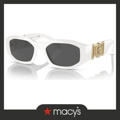 in stock Luxury White Sunglasses With Uv Protection, Designer White Polarized Sunglasses, Designer White Sunglasses With Polarized Lenses, Formal White Sunglasses With Mirrored Lenses, Elegant White Sunglasses For Formal Occasions, Formal White Polarized Sunglasses, Formal White Sunglasses With Uv Protection, Formal White Sunglasses With Gradient Lenses, Designer White Sunglasses For Formal Occasions