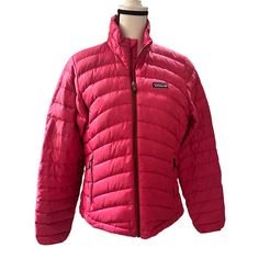 Patagonia Down Lightweight Puffer Jacket Down Good Pre-Owned Condition. Some Signs Of Wear On Sleeves And May Have Light Discoloring, On Inside Of Collar, Please See Pics. Size Medium Insulation: Down Smoke Free Outer Shell: 100% Polyester Hot Pink Puff Jacket, Pink Patagonia, Lightweight Puffer Jacket, Patagonia Jacket, Patagonia Jackets, Patagonia Womens, Puffer Jacket, Patagonia, Down Jacket