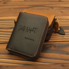 Engrave your photos on leather wallets. That's a great gift for your lover, friend, husband or families. Are you looking for a unique gift for your husband, father or man? This card wallet is a nice chose. Wallets are built to last with top leather grain leather and hand stitching. It is durability and functionality. The wallet features billfold for quick access to your cash. Find this stylish card case wallets to hold your card, coins, cash and other essentials. This engraved wallet is a perfec Vintage Black Wallet As A Gift, Personalized Brown Wallets For Father's Day, Vintage Black Trifold Wallet For Gifting, Vintage Black Trifold Wallet As A Gift, Vintage Black Trifold Wallet As Gift, Personalized Black Wallet For Personal Use, Brown Wallets For Father's Day, Personalized Black Wallet, Brown Wallet For Father's Day