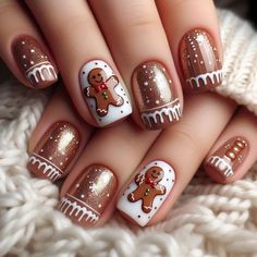 Nails Square Christmas, Cute Xmas Nails, Cheer Nails, Nail Vibes, Xmas Nail Art, 2024 Nails