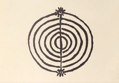 a black and white drawing of a spiral design