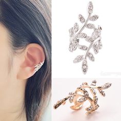 This Single Vine Ear Cuff Is A Fun Addition To Your Wardrobe And Your Style! Easy To Wear On Which Ever Ear You Prefer And No Piercing Is Required! This Unique Piece Has A Nice Shine! Available In Gold Color Or Silver Color While Supplies Last! Leaf Ear Cuffs, Family Friend, Punk Rock, Accessories Earrings, Silver Color, Unique Pieces, Ear Cuff, Silver Gold, Gold Color