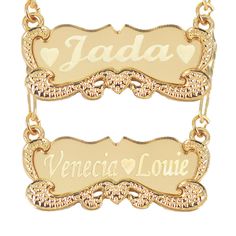 "18K Gold Plated Personalized Name Necklace , Name Necklace, Custom Any Name Necklace made in New York ♥ This necklace is custom and handmade for you. ♥ It can be a great gift for a girlfriend , family member and for yourself. ♥ Personalized With Any Name, Any message. Can be two sides engrave. ► Size and Measurement * Dimensions 44mm*18mm*1mm * chain length:16\",17\",18\" / 12\",13\",14\" adjustable * Finish: gold plated ,Sterling Silver * Come with gift box (all measurements are approximate) ► Custom Gold Nameplate Jewelry, Custom Handmade Gold Jewelry, Custom Gold Jewelry For Personalized Gift, Custom Personalized Gold Jewelry, Handmade Nameplate Necklace For Anniversary, Handmade Gold Nameplate Necklace, Handmade Gold Custom Necklace As Personalized Gift, Handmade Gold Custom Necklace For Personalized Gift, Personalized Nameplate Necklace