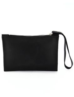 Leather Wristlet Rectangular Leather Wristlet For Evening, Evening Clutch With Wrist Strap, Elegant Rectangular Coin Purse With Wrist Strap, Elegant Bags With Wrist Strap For Everyday Use, Black Pouch With Wrist Strap For Daily Use, Evening Rectangular Wristlet With Wrist Strap, Elegant Everyday Clutch With Wrist Strap, Elegant Pouch Wristlet For Everyday Use, Versatile Pouch Clutch With Wrist Strap