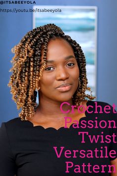 Passion Twists Hairstyle Short Crochet, Passion Twists Hairstyle 2023, Black Crochet Braids Hairstyles, Bohemian Passion Twist Crochet, Short Passion Twist Styles, Crochet Passion Twist Hairstyles Medium, Crochet Hair Styles Passion Twists Short, Crochet Twist Braids Hairstyles, Crochet Shoulder Length Hair Styles