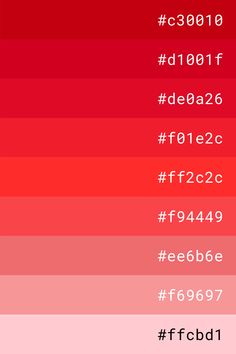 the color picker is showing different shades of red, pink, and oranges