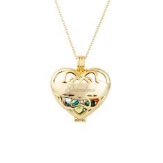 Pretty custom birthstones fill this heart shaped caged locket. Front custom engraving included with purchase. Shop a personalized gold locket necklace now. Birthstone Necklaces, Silver Ball Necklace, Locket Jewelry, Birthstone Charm Necklace, Gold Heart Locket, Caged Necklace, Gold Locket Necklace, Sterling Silver Name Necklace, Heart Locket Necklace