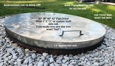 ROUND STAINLESS STEEL FIRE PIT LID COVER SCREEN Custom Build, Photo Book, Outdoor Living