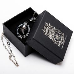 Crafted from stained alloy stainless steel, our Victorian skull necklace is a striking piece. Measuring 20 inches in length, it features a 1 by 1.5-inch skull pendant, perfect for adding a touch of gothic elegance to any Gothic Stainless Steel Necklace With Adjustable Chain, Gothic Skull Metal Jewelry, Gothic Metal Skull Jewelry, Gothic Skull Shaped Metal Jewelry, Punk Style Skull Print Necklace For Gifts, Gothic Metal Skull Necklace, Gothic Silver Jewelry With Skull Print, Gothic Stainless Steel Pendant Necklace, Punk Style Metal Necklace With Skull Print