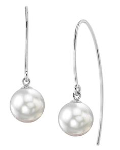 These exquisite pearl earrings add a touch of elegance to any occasion. These earrings feature two lustrous 9mm AAA quality White South Sea pearls, hand picked for their gorgeous luster and quality. The pearls are mountings on 14K white gold. Formal Akoya Pearl Earrings With Ear Wire, Formal Round Pearl Earrings With Ear Wire, Formal White Gold Pearl Earrings With Ear Wire, Formal Pearl Earrings With Ear Wire, White Gold Pearl Earrings With Ear Wire, Pearl Trend, South Sea Pearl Necklace, South Sea Pearls Earrings, Single Pearl Necklace