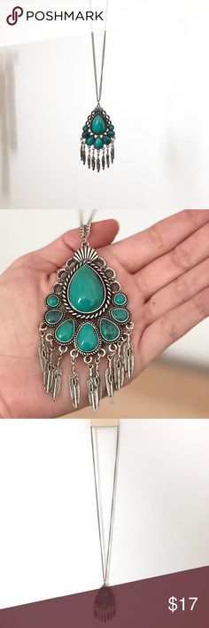 I just added this listing on Poshmark: Turquoise Feather Fringe Pendant Teardrop Necklace. #shopmycloset #poshmark #fashion #shopping #style #forsale #Jewelry Bohemian Turquoise Teardrop Pendant Necklace, Bohemian Turquoise Dangle Necklace, Green Bohemian Dangle Turquoise Necklace, Bohemian Green Turquoise Necklace With Large Pendant, Bohemian Green Turquoise Dangle Necklace, Green Teardrop Turquoise Bohemian Necklace, Feather Fringe, Boho Chic Jewelry, Teardrop Necklace