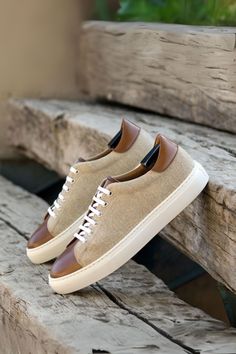 Bryn Mawr Ave. Men's Trainers 5395 | Robert August Brown Textured Sole Sneakers For Summer, Brown Textured Sole Summer Sneakers, Summer Brown Sneakers With Textured Sole, Brown Summer Sneakers With Textured Sole, Brown Rubber Sole Sneakers For Summer, Brown Leather Sneakers For Summer, Casual Brown Custom Sneakers With Gum Sole, Brown Leather Summer Sneakers, Brown Canvas Sneakers With Gum Sole