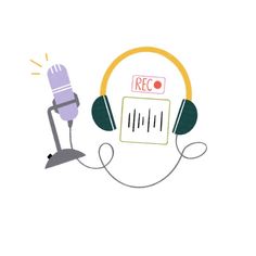 a microphone and headphones with the word rec on it, next to an image of a