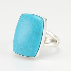 Sterling Silver Arizona Turquoise Rect Ring Size 8 Rectangular Turquoise Gemstone Ring, Rectangular Blue Turquoise Sterling Silver Ring, Rectangular Blue Turquoise Gemstone Ring, Rectangular Turquoise Sterling Silver Ring, Silver Rectangular Turquoise Gemstone Ring, Elegant Rectangular Turquoise Ring, Rectangular Sterling Silver Turquoise Ring As Gift, Rectangular Turquoise Gemstone Ring As Gift, Rectangle Ring