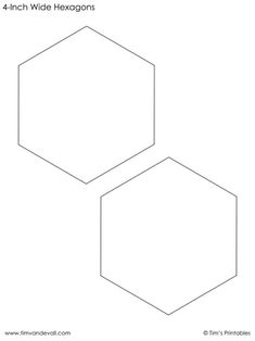 three hexagons are shown in the shape of an octagon, which is