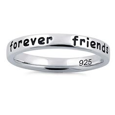 Band width: 2.7mm



Metal: 925 sterling silver

Plating: rhodium plated

Finish: high polish



Text says "Always sisters, forever friends" Friend Ship Rings For 3, Stackable Engraved Ring For Anniversary, Sister Rings For 4, Friendship Rings For 5 Best Friends, Friendship Rings For 4 Friends, Personalized Sterling Silver Rings For Friendship, Sterling Silver Friendship Ring, Friendship Sterling Silver Ring, Personalized Silver Friendship Rings