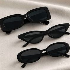 Black Rectangular Sunglasses Brand New Boutique Y2k Punk Fashion, Punk Mode, Anti Glare Glasses, Y2k Punk, Black Cat Eyes, Estilo Punk, Cat Eyes, Cool Sunglasses, Style Noir