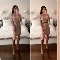 Quince Cashmere, Turtle Neck Dress Outfit, How To Style Turtleneck, Cashmere Sweater Outfit, Straight Cut Dress, Cashmere Sweater Dress, Petite Sweaters