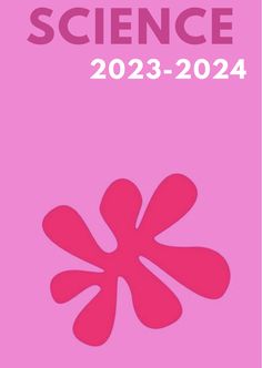 a pink book cover with an image of a flower in the center and text that reads science