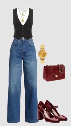 #springoutfit Outfit Cena, Dressy Jeans, Venus Fashion, Fashion Top Outfits, Trendy Fashion Tops, Elegante Casual, Chill Outfits, Professional Outfits, Lookbook Outfits