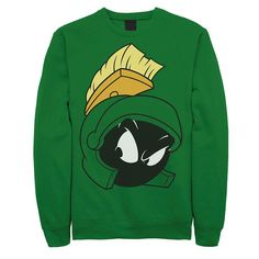 Conquer the Earth with this men's Marvin Martian Looney Tunes sweatshirt. Conquer the Earth with this men's Marvin Martian Looney Tunes sweatshirt. FEATURES Crewneck Long sleeveFABRIC & CARE Cotton, polyester Machine wash Imported Color: Med Green. Gender: male. Age Group: adult. Material: Cotton Blend. Winter Fan Apparel Crew Sweater, Winter Crew-neck Fan Apparel Sweater, Winter Fan Apparel Sweater With Graphic Print, Winter Graphic Print Fan Sweater, Winter Fan Apparel Sweatshirt With Graphic Print, Green Crew Neck Sweatshirt For Fan Merchandise, Winter Fan Gear Sweatshirt With Crew Neck, Green Fan Apparel Sweatshirt, Green Winter Fan Merchandise Sweatshirt