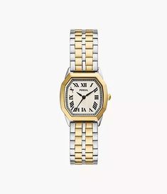 Fossil Watches Women Silver, Two Toned Watch, Fossil Watches Women, Silver Watches Women, Fossil Watch, Fossil Watches, Cartier Watch, Three Hands, Two Tone Watch