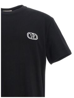 Cotton t-shirt with 'VLogo Signature' embroidery on the front, short sleeves, crew neckGender: MenMaterial: 100% COTTONColor: BlackMade in: ITProduct ID: 5V3MG10V9LJ0NO*Import tax/duty will be calculated at checkout (If applicable) Short Sleeve Tops With Logo Patch For Summer, Black T-shirt With Embroidered Logo For Summer, Short Sleeve T-shirt With Logo Emblem For Streetwear, Crew Neck T-shirt With Logo Emblem For Streetwear, Casual Short Sleeve T-shirt With Logo Emblem, Graphic Tee With Logo Emblem And Short Sleeves, Black Designer Logo Crew Neck T-shirt, Black Crew Neck T-shirt With Designer Logo, Cotton Crew Neck T-shirt With Logo Emblem