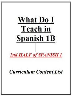 what do i teach in spanish? and half of spanish