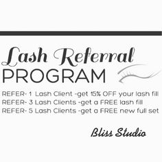 Lash Business Goals, How To Promote Lash Business, Refer A Friend Promotion Ideas Lashes, Lash Tech Promo Ideas, Eyelash Advertising Ideas, Lash Extensions Promo Ideas, Lash Deal Ideas, Lash Referral Program, Lash Brand Name Ideas