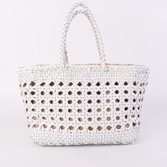 Free U.S. shipping. Style: Hollow out, Vintage , color:Brown, suite for season：Spring, Summer, Autumn ，Beach, Going out, Travel, Work, Material Genuine Leather, Coffee Brown Woven Leather Tote Bag Hollow-out Basket Handbags White Rectangular Bucket Bag For Beach Season, Chic White Bucket Bag For Beach Season, White Summer Bucket Bag For Shopping, White Leather Handles Shoulder Bag For Vacation, White Woven Bucket Bag For Beach Season, White Basket Bag For Spring, White Crochet Bag With Leather Handles For Travel, White Crochet Travel Bag With Leather Handles, White Basket Shoulder Bag For Vacation