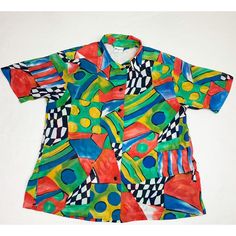 Vintage Hermann Lange Collection Shirt Colorful 42 Button Front Size: 42 Excellent Used Vintage Condition See pictures for measurements. Please feel free to ask any questions before purchasing. More photos are available upon request. Check out my other items. I also combine ship. Multicolor Abstract Print Button-up Shirt, Multicolor Collared Shirt With Vibrant Print, Patterned Vibrant Print Collared Shirt, Multicolor Vibrant Print Button-up Shirt, Multicolor Printed Button-up Shirt, Multicolor Retro Print Button-up Top, Colorful Button Up, Multicolor Print Button-up Shirt With Colorful Pattern, Multicolor Collared Shirt With Colorful Pattern