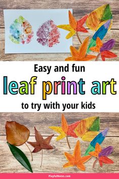 leaf print art for kids to try with