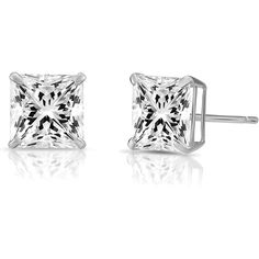 Introducing our stunning pair of Solid 14k White Gold Square Solitaire Cubic Zirconia Princess-cut CZ Stud Earrings. These earrings are the epitome of elegance and sophistication, perfect for adding a touch of glamour to any ensemble. Crafted from high-quality 14k white gold, these stud earrings showcase a classic square shape, adorned with a brilliant princess-cut cubic zirconia. The princess cut is renowned for its exceptional sparkle and precise faceting, reflecting light from every angle and Formal Cubic Zirconia Diamond Cut Earrings, Formal Cubic Zirconia Diamond-cut Earrings, Sterling Silver Princess Cut Diamond Earrings With Accents, Diamond White Princess Cut Sterling Silver Earrings, Princess Cut Diamond White Sterling Silver Earrings, Elegant Cubic Zirconia Earrings Diamond-shaped, White Gold Diamond-shaped Earrings For Formal Occasions, Formal White Gold Diamond-shaped Earrings, Sterling Silver Princess Cut Diamond Earrings