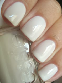 Essie marshmallow. Gorgeous! love this color. Marshmallow Nail Polish, Argyle Nails, Plaid Nails, Nails Christmas, White Nail, Essie Nail Polish, Essie Nail