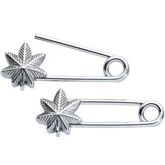 Product Details14 Gauge 3/4 Pot Leaf Safety Pin Punk Rock Barbell Nipple Ring Set This 14 gauge nipple jewelry combines punk with pot for a look that's smokin' hot! It's made with 19mm durable 316L surgical grade stainless steel straight barbells. It features a design that's shaped like a large safety pain - a classic punk rock style. These safety pins feature a large pot leaf charm at the end for those that love marijuana as much as their mohawks! Bust out your bong and your boots and get ready to rock with these 420 themed nipple piercing rings! Sold as a set of two.Specifications14 Gauge (1.6mm), 3/4" (19mm), 316L Surgical Grade Stainless Steel Straight Barbells, Sold as a Pair Piercing Rings, Opal Nose Ring, Conch Piercing Jewelry, Daith Piercing Jewelry, Pregnancy Belly Rings, Horseshoe Jewelry, Classic Punk, Tragus Piercing Jewelry, Gold Belly Ring