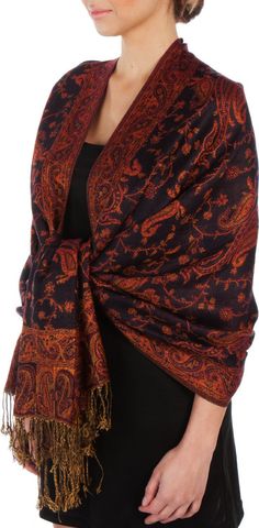 Jacquard Paisley Design. Dimensions : 28" width x 70" length with Fringes. Easy to carry. Double layer. Available in 6 beautiful colors. Sakkas Pashmina is your one-stop for latest & unique design fashion shawls. About Sakkas Store:Sakkas offers trendy designer inspired fashion at deep discounts! We work day and night to bring you high quality clothing and accessories for a fraction of the price you pay at department stores. Our incredible deals sell fast, so don't wait! Jamavar Shawls, Sherlock Scarf, Mermaid Hat, Cashmere Winter Scarf, Mens Cashmere Scarf, Scarf Bib, Fall Scarves, Pashmina Shawl, Fashion Inspiration Design