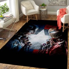 captain america the winter soldier area rug