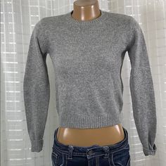 Nwt Brandy Melville Cropped Crew Neck Sweater Materials Polyamide, Cotton And Wool. Approx Measurements Chest 16” Waist 15” Sleeve 23.5” Center Back 19.5” Classic Fitted Knit Top For Winter, Basic Stretch Sweater For Fall, Fitted Crew Neck Knit Top In Gray, Fitted Crew Neck Gray Knit Top, Fitted Gray Crew Neck Knit Top, Stretch Cropped Sweater With Long Sleeves In Fine Knit, Stretch Cropped Sweater With Fine Knit Long Sleeve, Classic Long Sleeve Cropped Sweater, Stretch Long Sleeve Cropped Sweater In Fine Knit