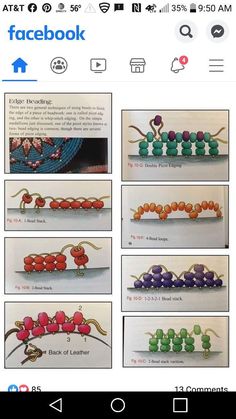 the screenshot shows how to make beaded bracelets with beads and beads on them