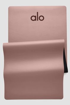 a pink folder with the word alo on it and an image of a black ribbon