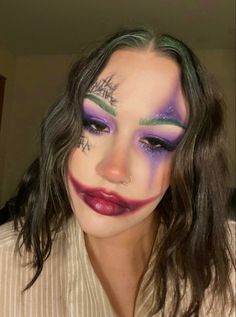 Halloween makeup, Halloween, Makeup Look, The Joker, DC, Batman, GRWM, Halloween costume, Costume makeup, glam makeup Female Joker Costume Makeup, Helowin Makeup, Joker Make Up Female, Woman Joker Makeup, Joker Makeup Look, Simple Joker Makeup, Joker Face Makeup, Easy Joker Makeup, Halloween Makeup Joker