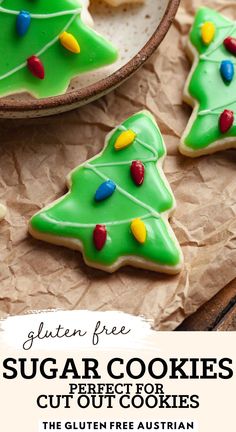 the gluten free sugar cookies are ready to be cut out and eaten for christmas