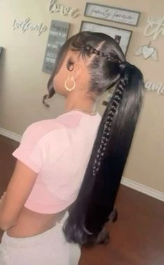 #hairidea #hair #hairstyles #ideas Straight Hair Birthday Hairstyles, Birthday Day Hairstyles, Cute First Day Hairstyles, 8th Grade Picture Day Hairstyles, 15 Birthday Hairstyles, Hairstyles Black Girls Straight Hair, Hairstyles For 13, Hair Styles For A Dance Schools, Cute Hairstyles Birthday